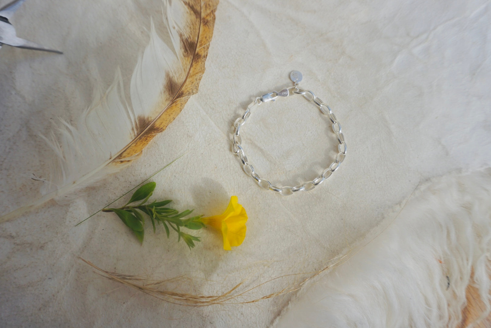 Silver Lining Oval Cable Link Bracelet // Sterling Silver