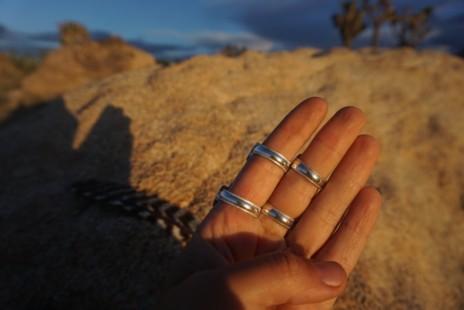 Four Directions Ring #2 SIZE 9 // Sterling + Lavender Turquoise