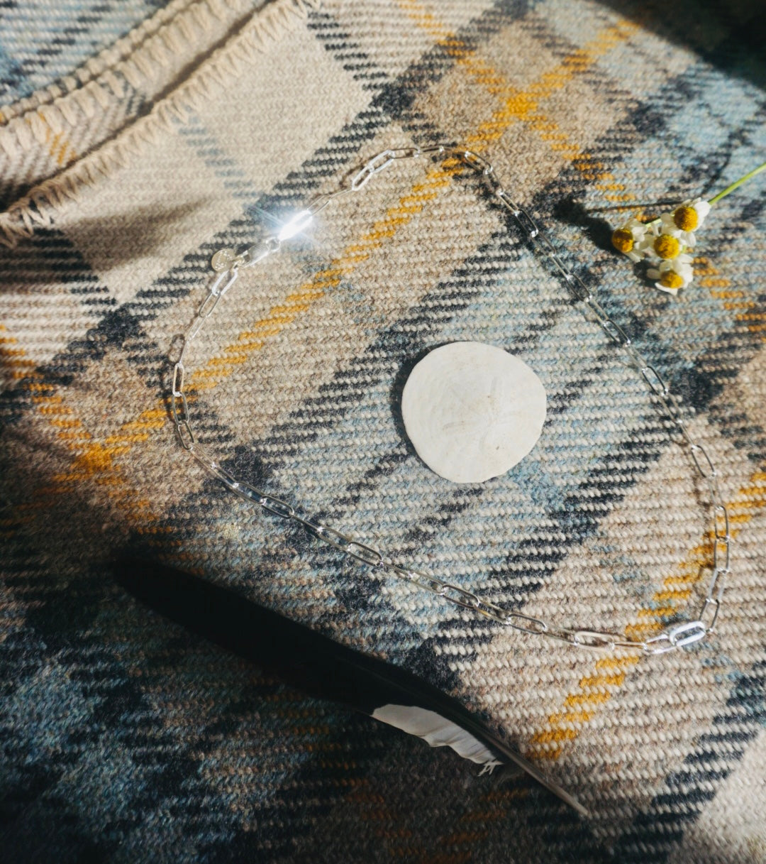 ‘Paperclip Chain Necklace — Halibou Layering Collection // Sterling Silver
