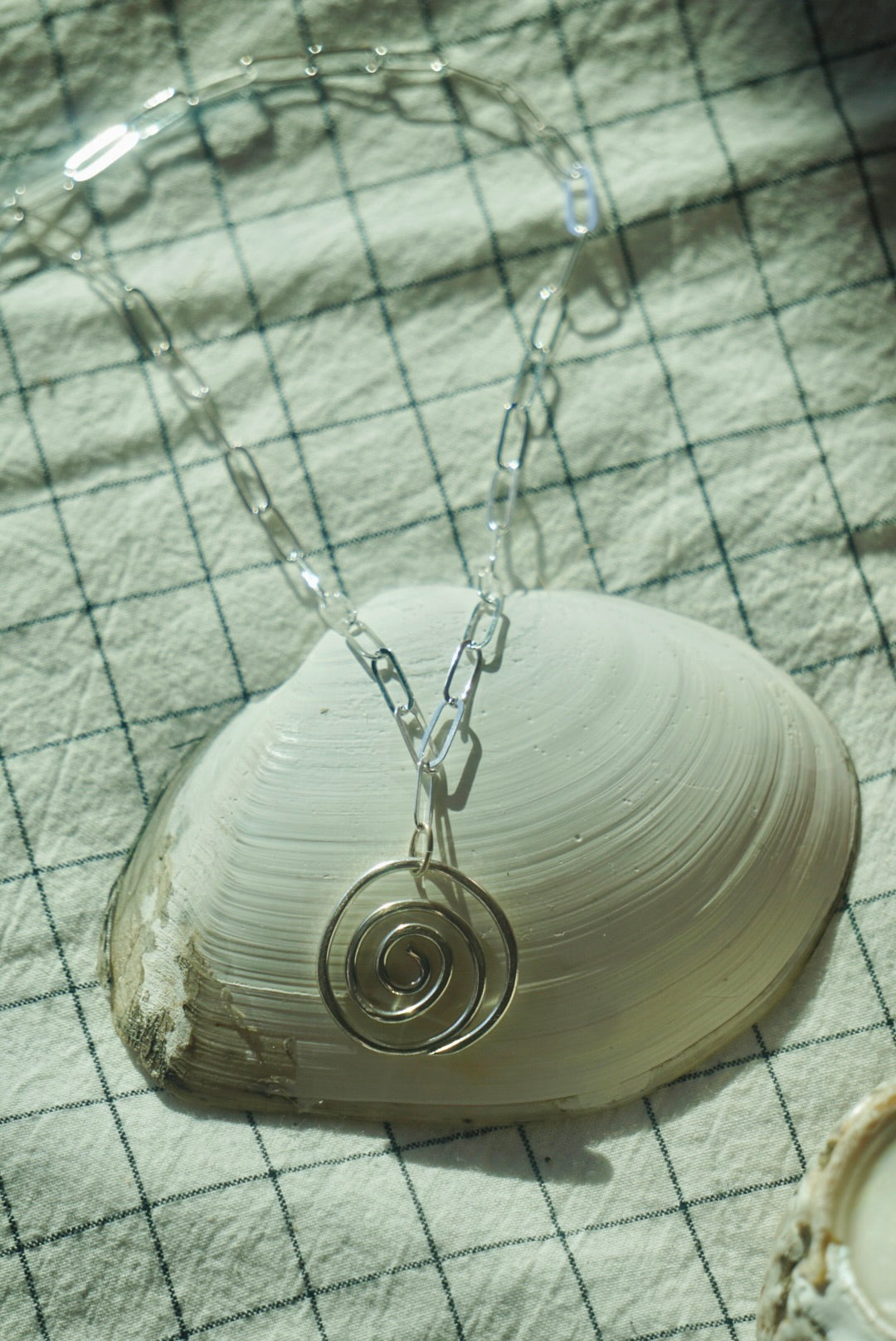 Swirlpool Pathway Necklace #3 // Paperclip Chain + Sterling Silver
