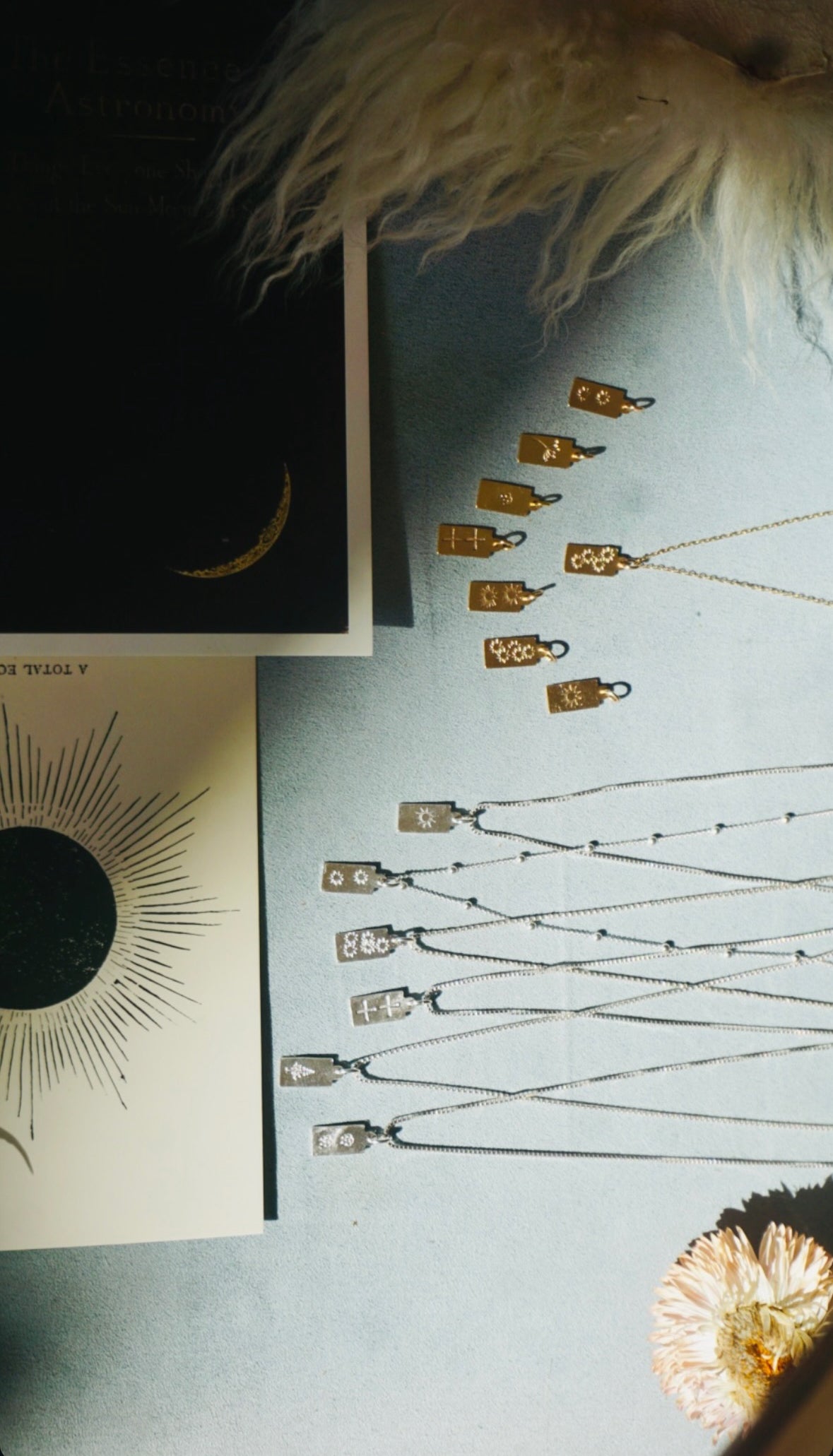 Halibou Tag Charmer Necklaces // Sterling Silver + 14k Goldfill