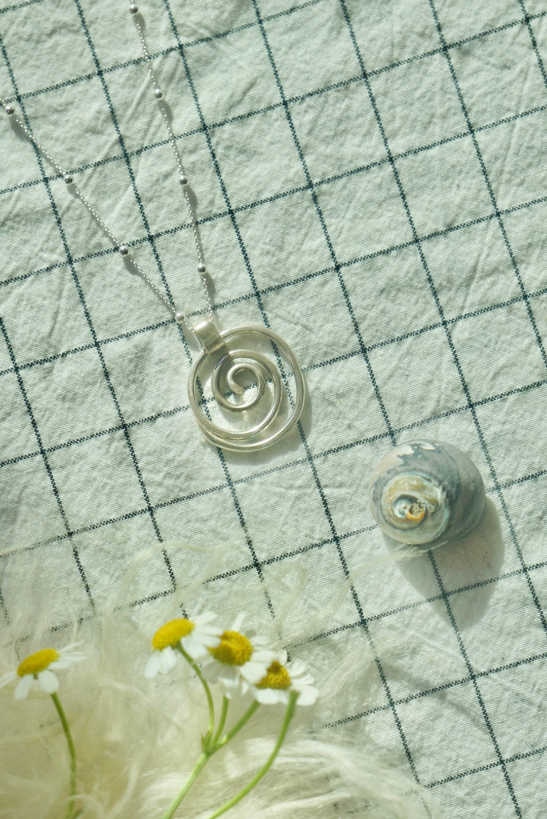 Swirlpool Pathway Necklace #2 // Sterling Silver