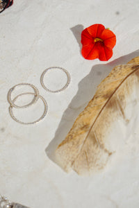 ‘Stacker Band #10 — Sterling Silver Sparkle Ring