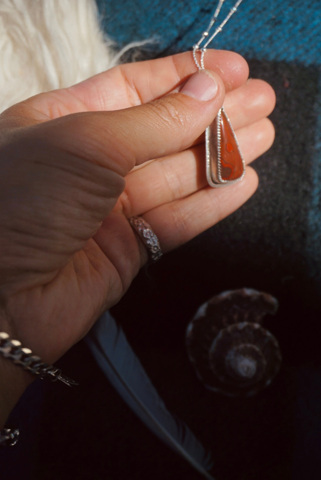 Silver Lining Necklace #6 // Poppy Jasper Stone