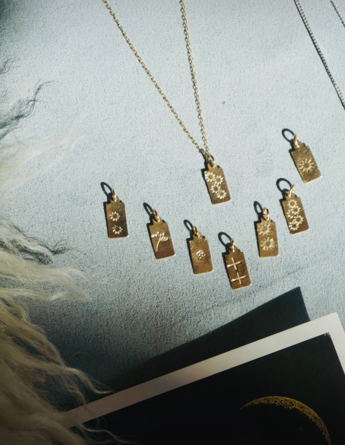 Halibou Tag Charmer Necklaces // Sterling Silver + 14k Goldfill