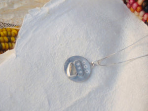 999 Silver Moon + Helios Angel #’s Necklace II // Freeform Aquamarine