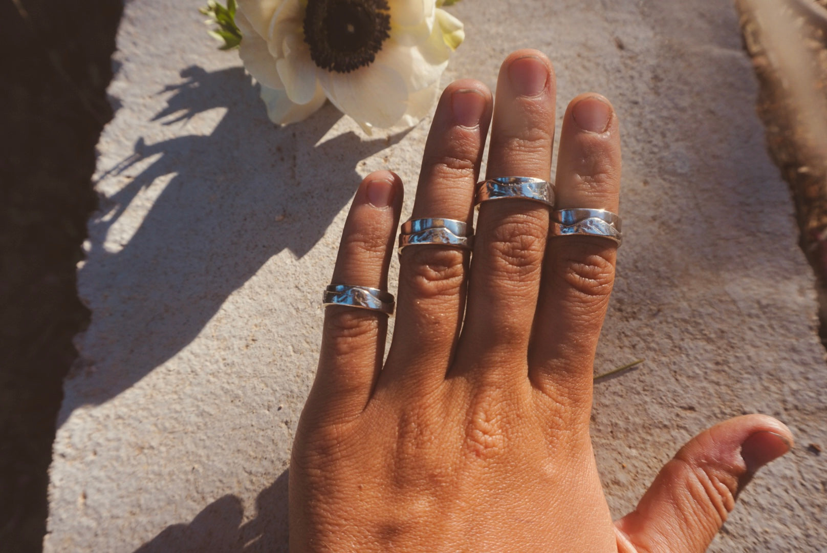 Mountain Band Ring size 8 // Blue Boy Turquoise