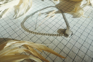 The Abundance Necklace ft. Four Directions, #13 // Sterling Silver + Freeform Faceted Pink Topaz