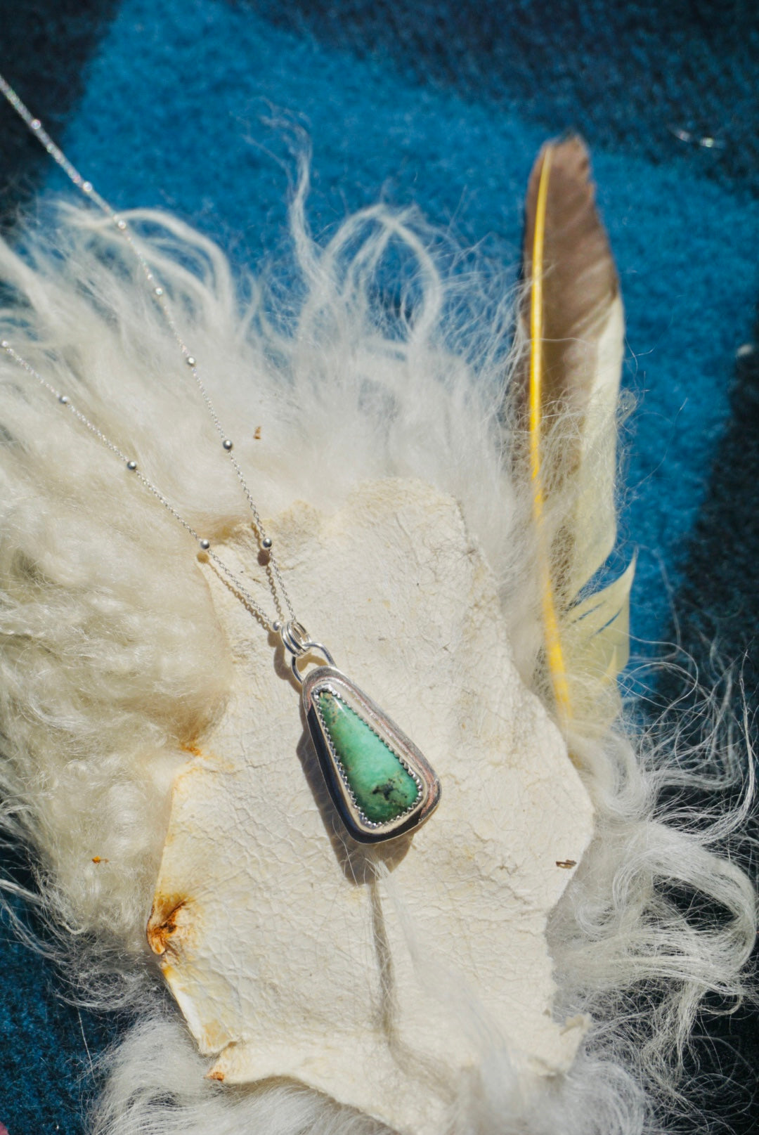 Silver Lining Necklace #1 // Snowville Variscite Stone