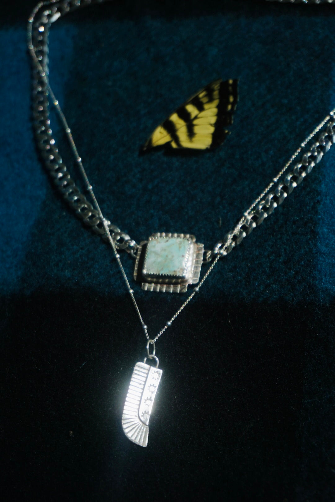 The Midi Abundance Necklace ft. Four Directions // Sterling Silver +  Dry Creek Turquoise