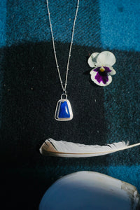 Silver Lining Necklace #3 // Lapis Lazuli Stone