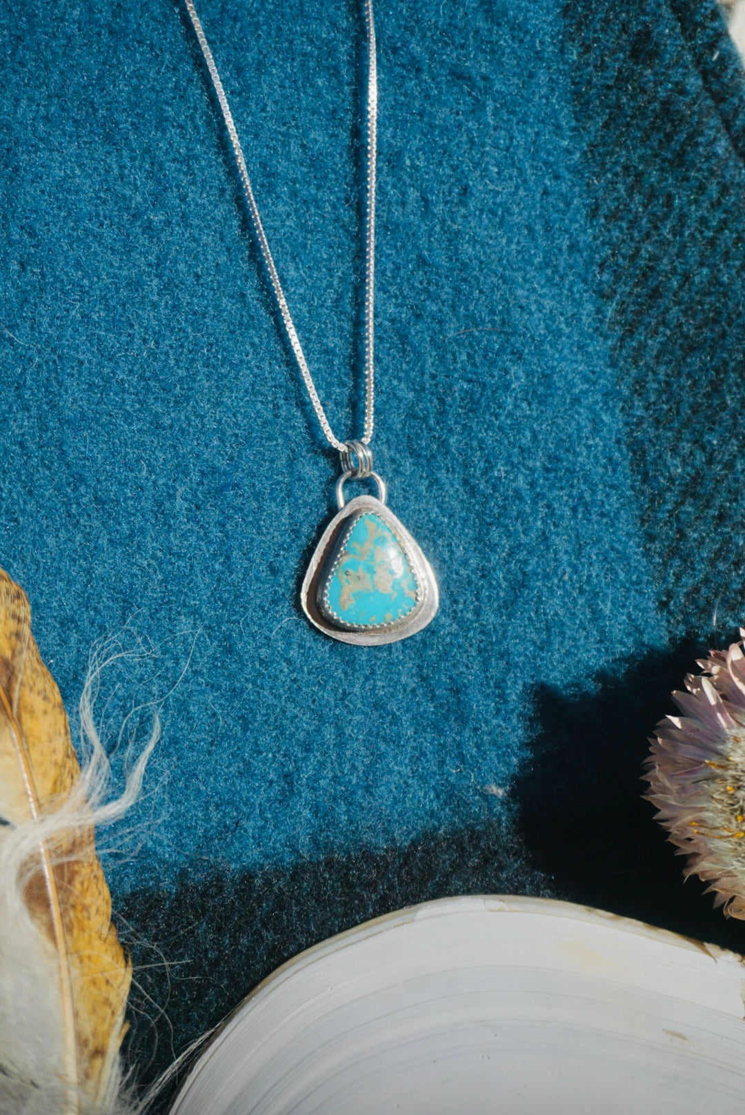 Silver Lining Necklace #4 // Kingman Turquoise