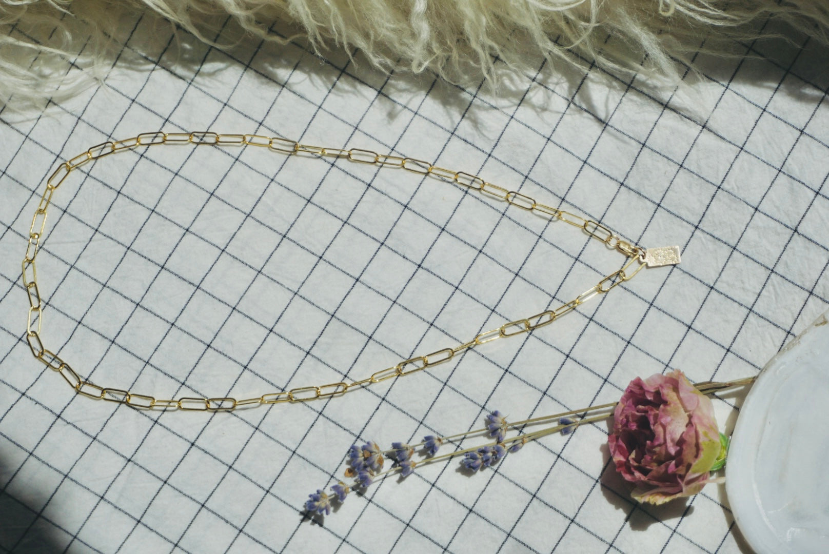 ‘Paperclip Chain Necklace — Halibou Layering Collection // 14k Goldfill