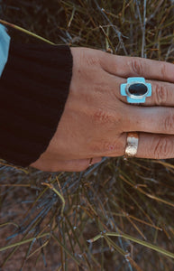 Four Directions Ring #1 SIZE 6 // Sterling + Onyx