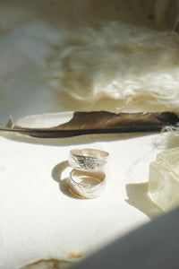 ‘Stacker Band #5 —  Palma Flower Sterling Silver Band