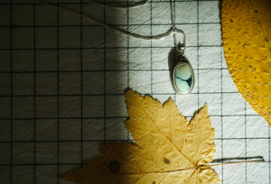 Silver Lining Necklace // Variscite Stone