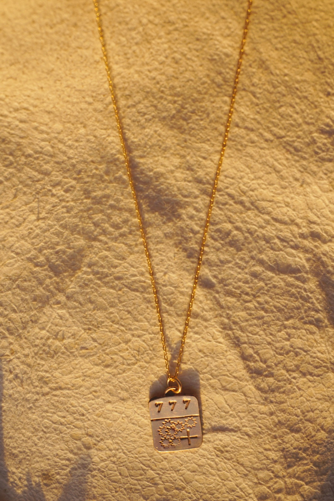 777 Angel #’s Golden Ticket Necklace // 14k Goldfill