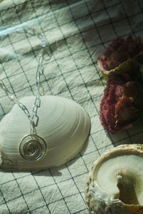 Swirlpool Pathway Necklace #3 // Paperclip Chain + Sterling Silver