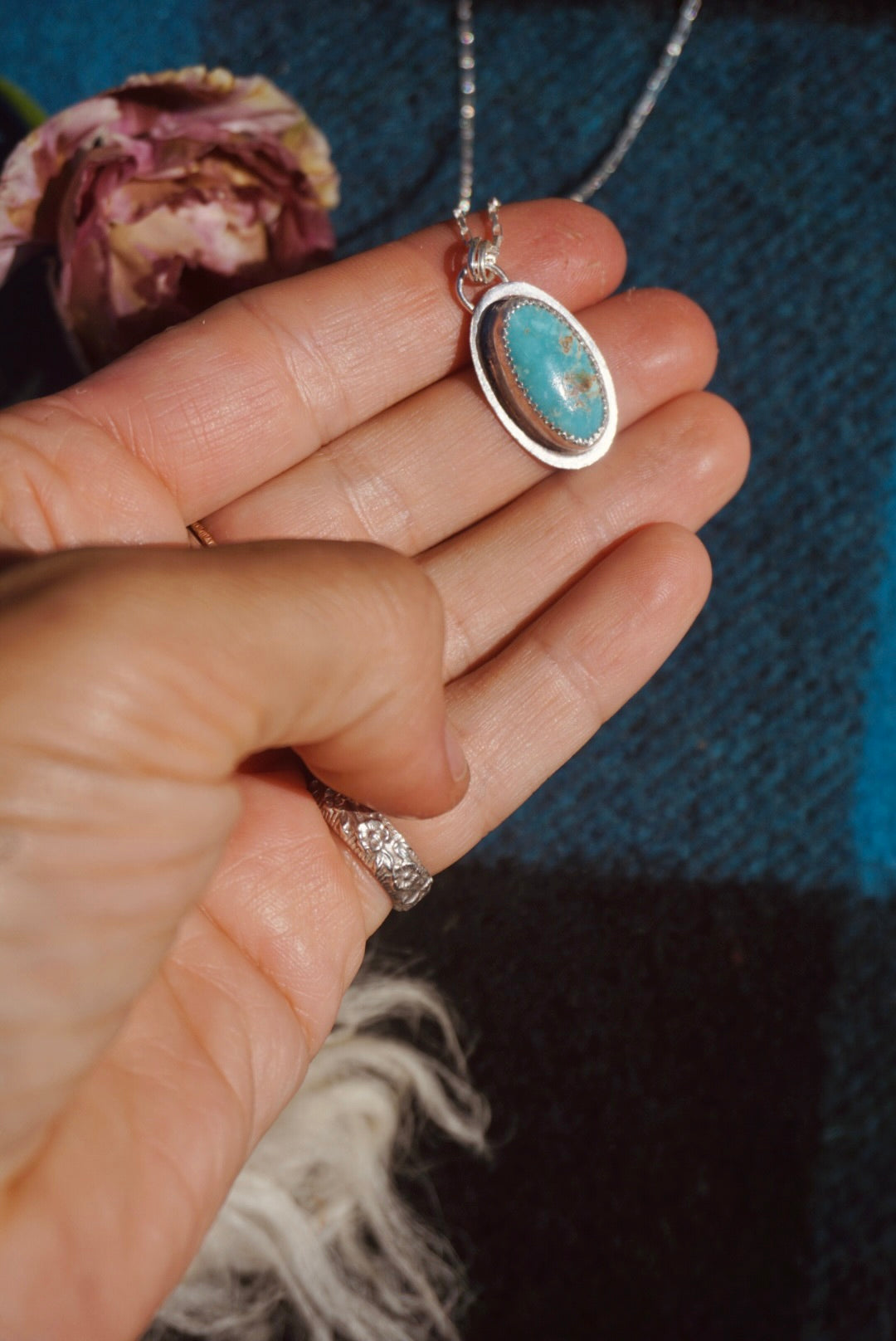Silver Lining Necklace #2 // Dry Creek Turquoise