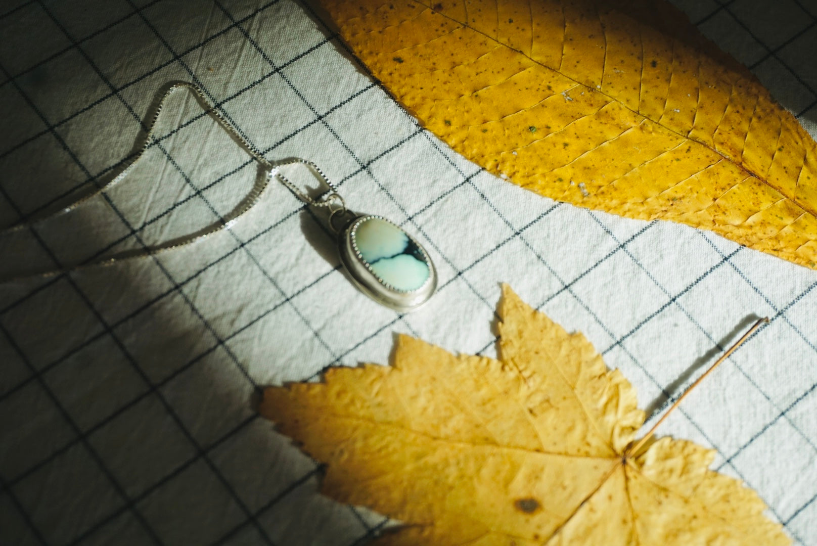 Silver Lining Necklace // Variscite Stone