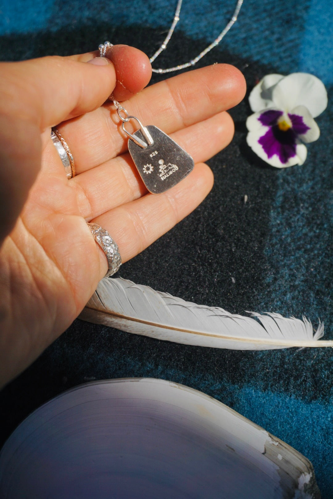 Silver Lining Necklace #3 // Lapis Lazuli Stone