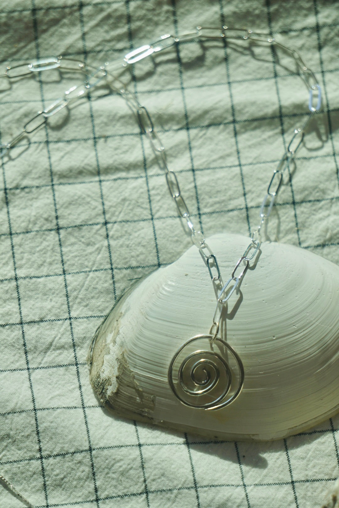 Swirlpool Pathway Necklace #3 // Paperclip Chain + Sterling Silver