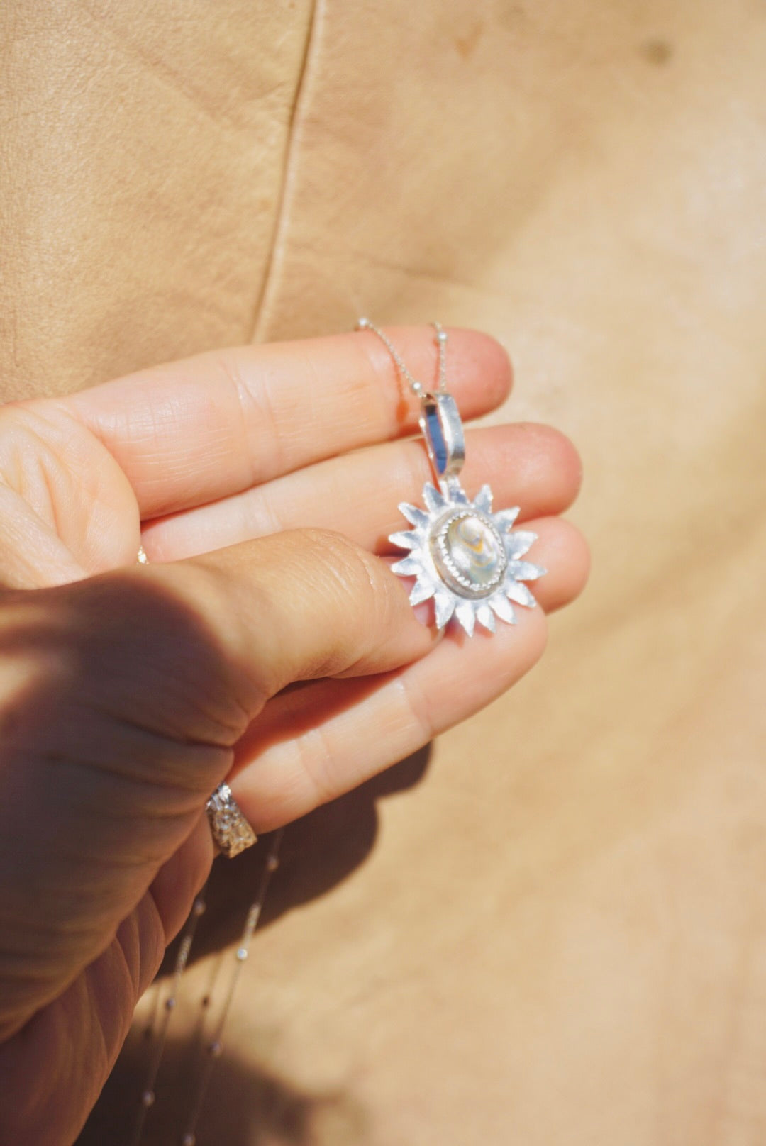 Sun Keepers Talisman Necklace #3 //  Abalone Stone