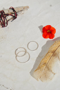 ‘Stacker Band #10 — Sterling Silver Sparkle Ring