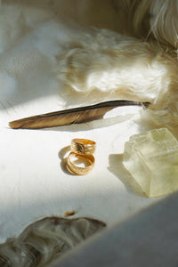 ‘Stacker Band #4 —  Palma Flower 14k Goldfill Band