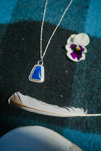 Silver Lining Necklace #3 // Lapis Lazuli Stone