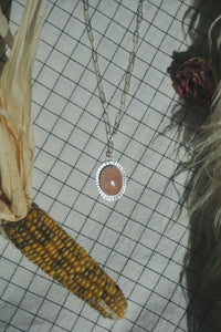 Band of Venus Necklace // Rose Quartz + Paperclip Chain