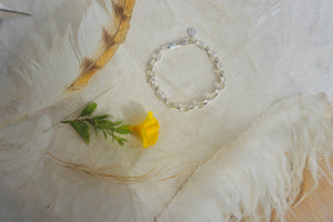 Silver Lining Oval Cable Link Bracelet // Sterling Silver