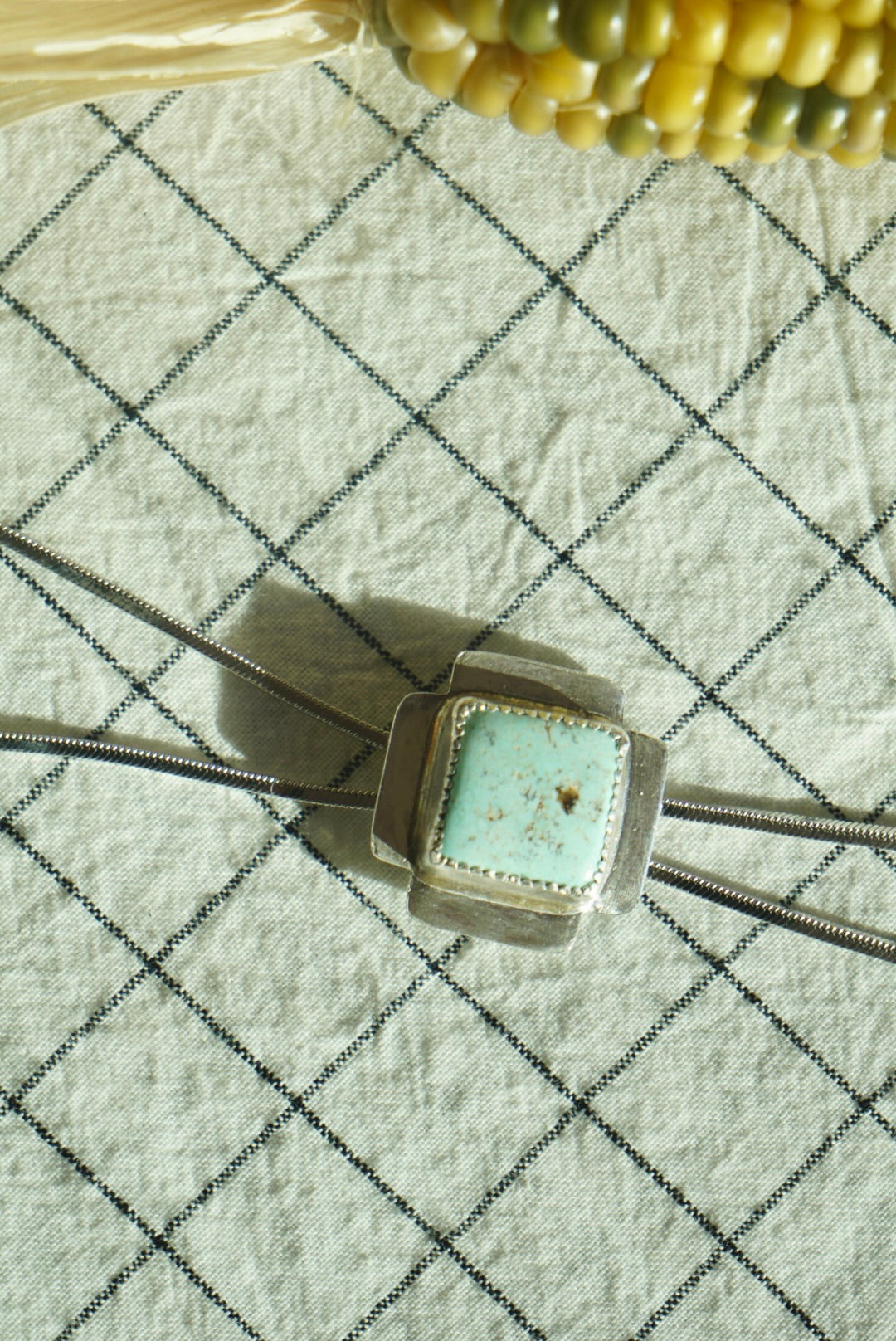 Sterling + Stone Minimal Bolo Necklace // Dry Creek Turquoise