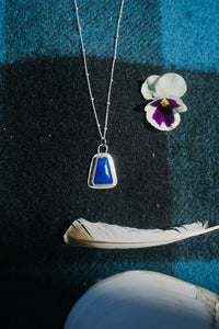 Silver Lining Necklace #3 // Lapis Lazuli Stone