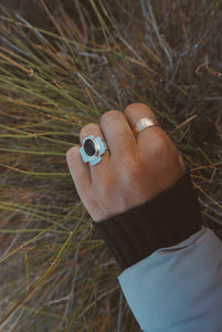 Four Directions Ring #1 SIZE 6 // Sterling + Onyx