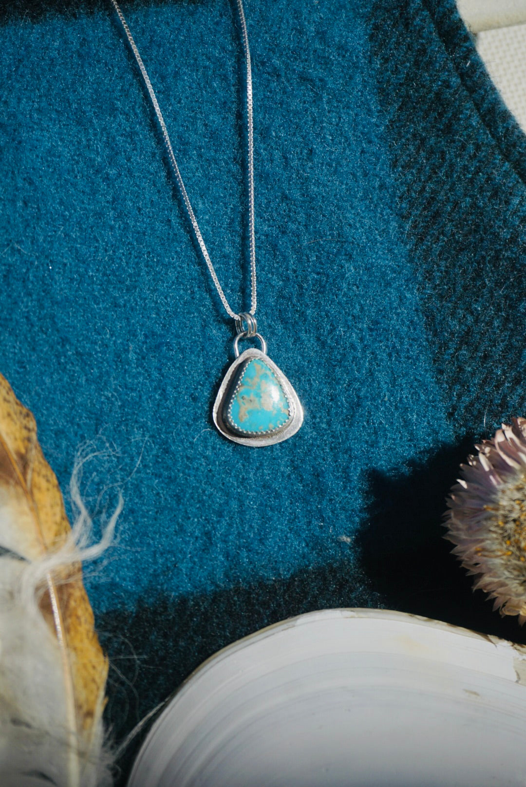 Silver Lining Necklace #4 // Kingman Turquoise