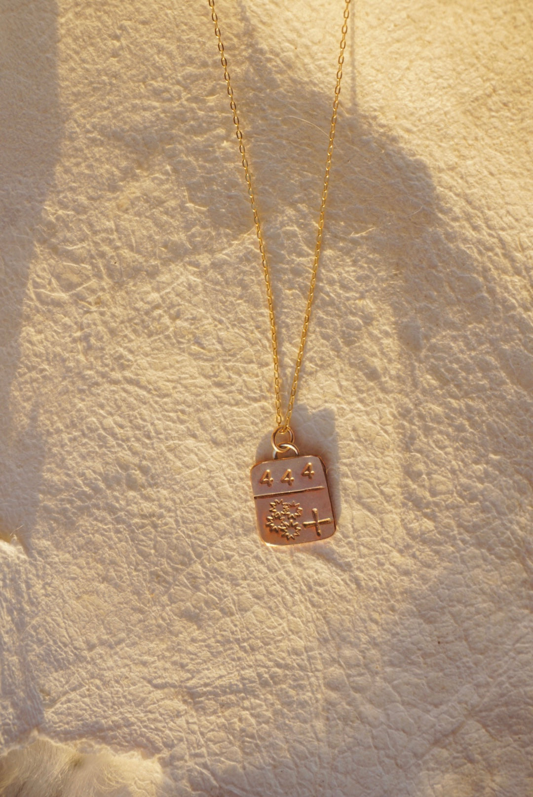 444 Angel #’s Golden Ticket Necklace // 14k Goldfill