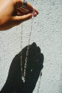 Halibou Paperclip Chain Necklace #1 // Sterling Silver