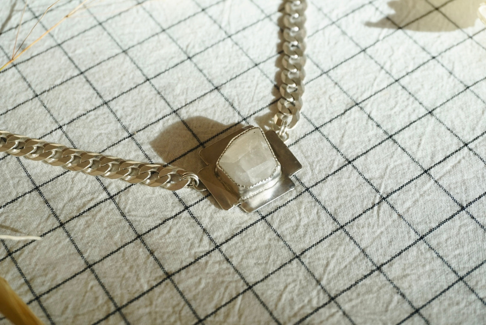 The Abundance Necklace ft. Four Directions, #13 // Sterling Silver + Freeform Faceted Pink Topaz