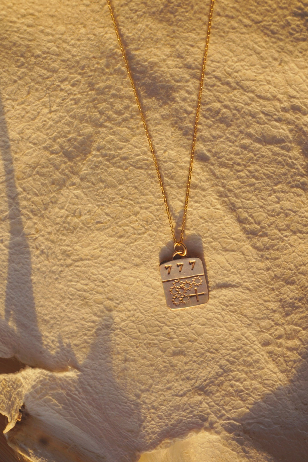 777 Angel #’s Golden Ticket Necklace // 14k Goldfill