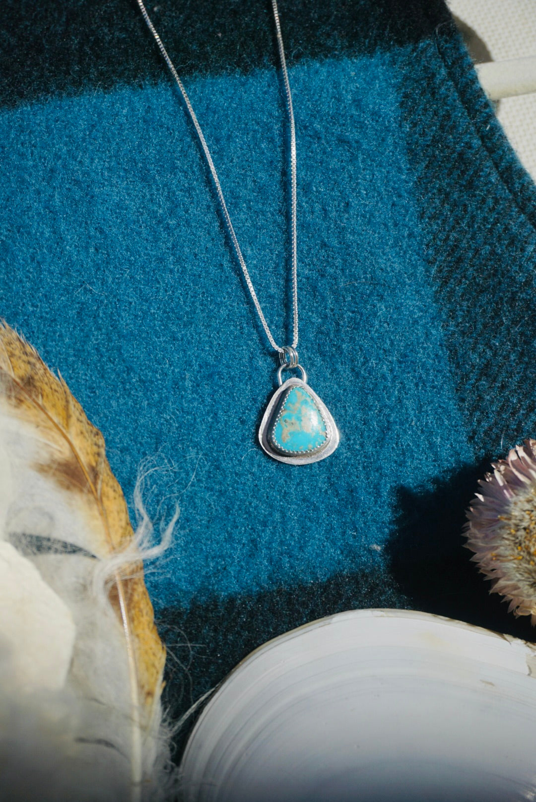 Silver Lining Necklace #4 // Kingman Turquoise