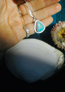 Silver Lining Necklace #4 // Kingman Turquoise