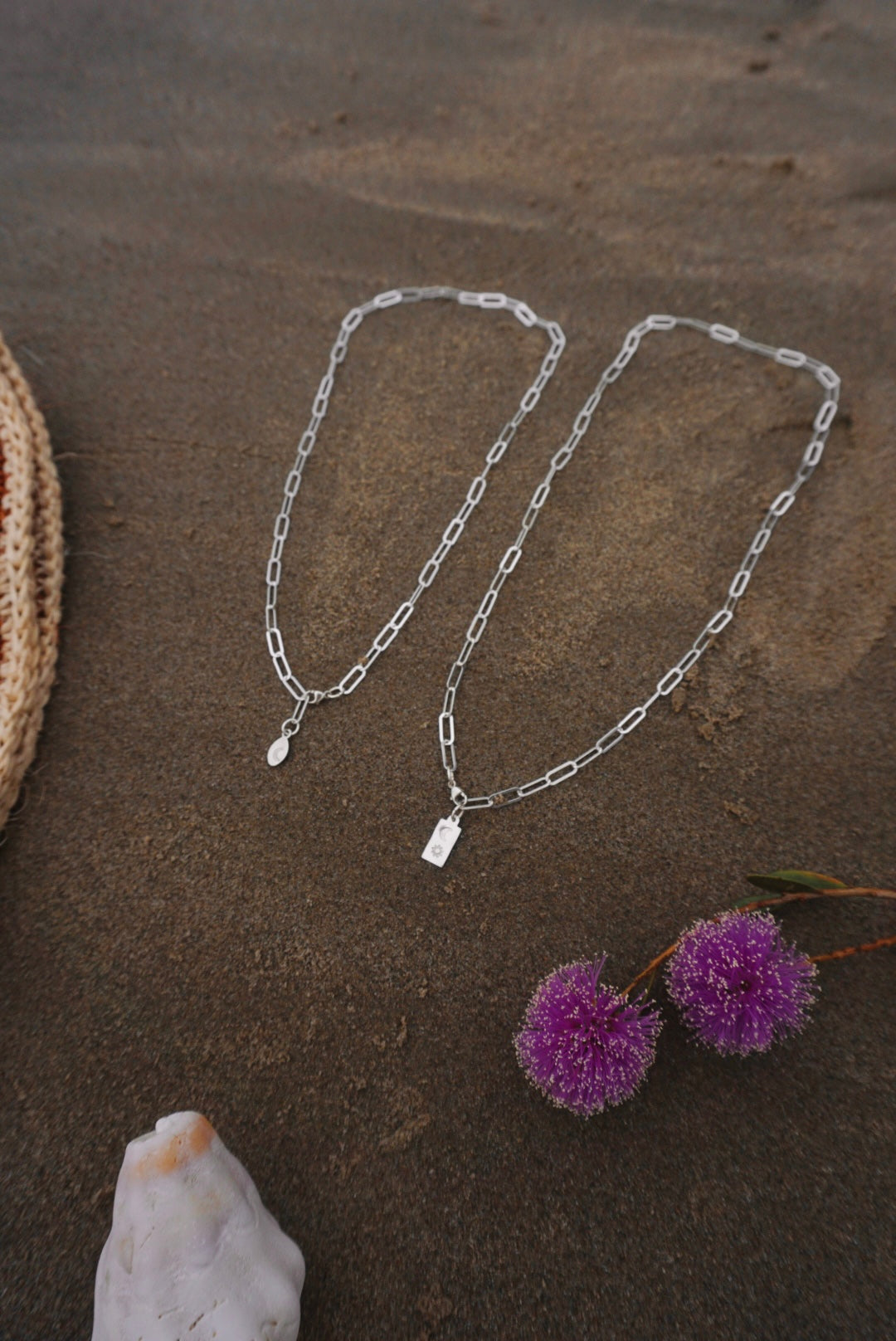 ‘Paperclip Chain Necklace — Halibou Layering Collection // Sterling Silver