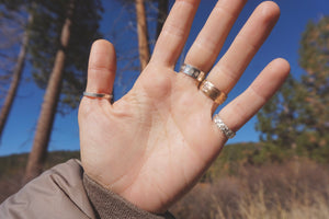 ‘Stacker Band #2 — Meadow Floral Sterling Silver Band