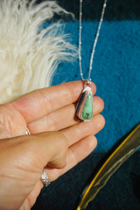 Silver Lining Necklace #1 // Snowville Variscite Stone