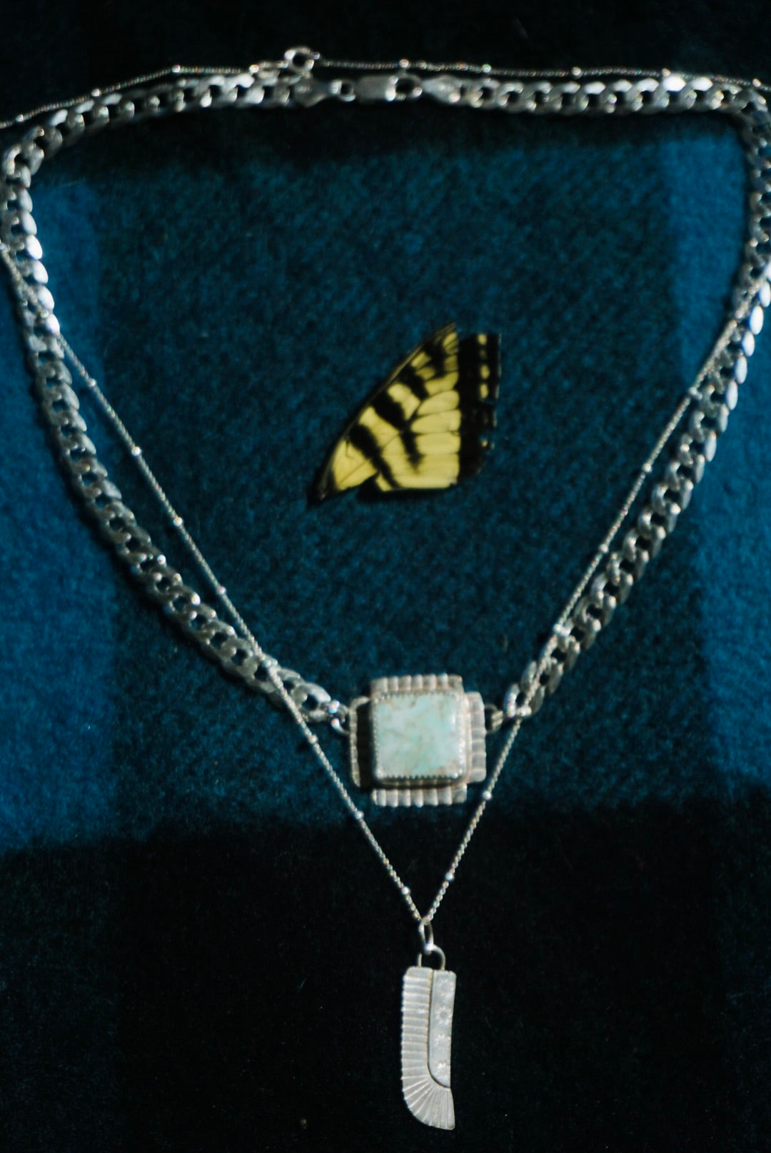 The Midi Abundance Necklace ft. Four Directions // Sterling Silver +  Dry Creek Turquoise