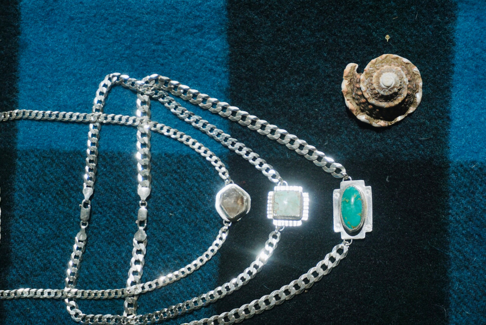 The Abundance Necklace ft. Four Directions Helios // Sterling Silver + Pilot Mountain Turquoise