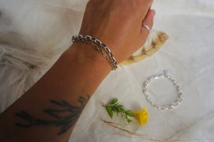 Silver Lining Oval Cable Link Bracelet // Sterling Silver