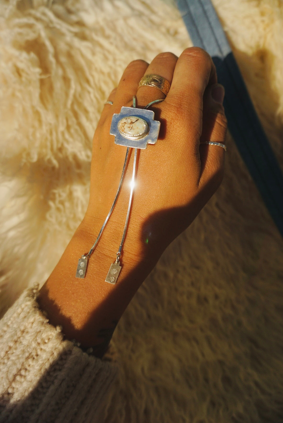 ‘Stacker Band #4 —  Palma Flower 14k Goldfill Band